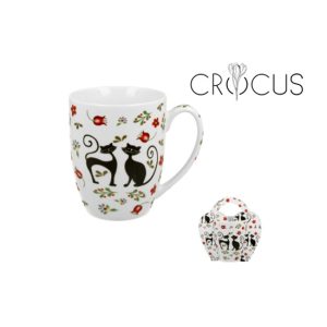 D.G.64285 Porcelánbögre 350ml, díszcsomagolásban, Ethno Cats
