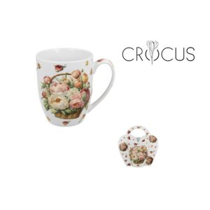 D.G.64575 Porcelánbögre 350ml, díszcsomagolásban, Basket of Flowers-Peonies