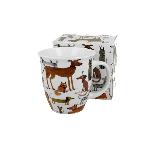 D.G.66760 Porcelánbögre 650ml, dobozban, Various Dogs