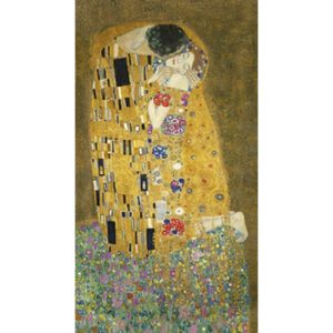 CZW.jt11N-KL02 Jegyzettömb 85x153mm,metál,144 vonalas oldal, KLIMT: The Kiss