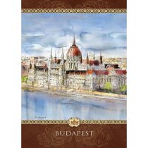   CZW.jt21N-S-BU02 Jegyzettömb 145x205mm, 144 vonalas oldal, Budapest