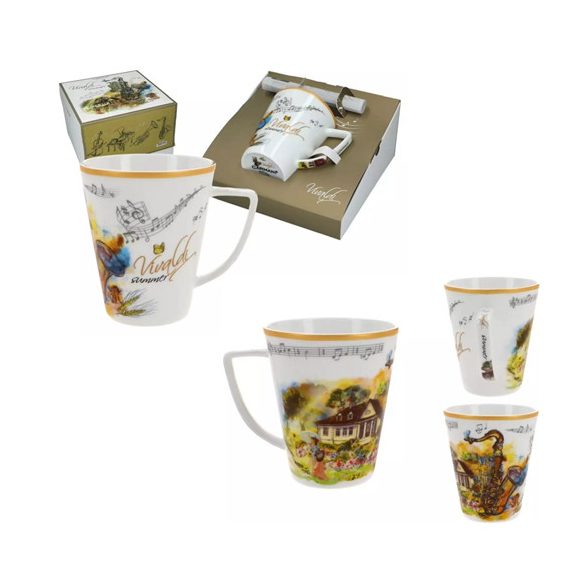 H.C.840-7305 Porcelánbögre 400ml, dobozban,Vivaldi:Négy évszak-nyár