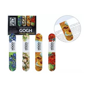 H.C.013-4186 Mágneses könyvjelző 20x54mm, papír, Van Gogh:vegyes, 4 db-os