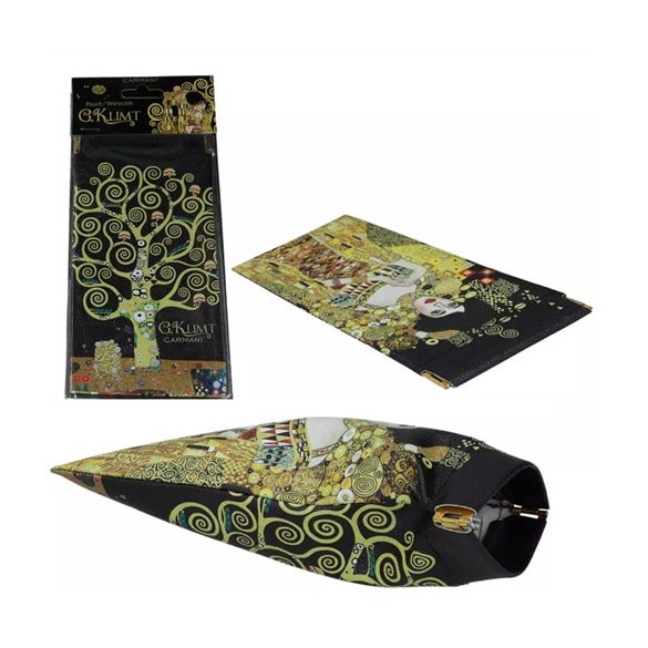 H.C.021-0327 Műanyag szemüvegtasak 9x18cm, Klimt:Adele-Életfa