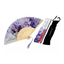   H.C.846-1053 Legyező 20cm, Laura Lozano: Lady's Floral, lila