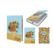   H.C.195-9080 Karton könyvdoboz 27x17x4,5cm,Van Gogh: Napraforgók