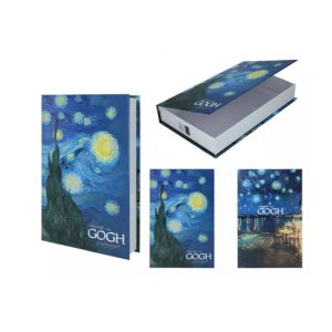 H.C.195-9082 Karton könyvdoboz 27x17x4,5cm,Van Gogh: Csillagos éj