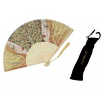   H.C.846-1004 Legyező 20cm, műanyag/polyester, Klimt: Aranykönnyek