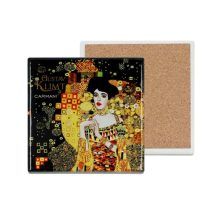   H.C.008-2052C Kerámia alátét, alján parafa bevonattal, 10,8x10,8cm, Klimt: Adele Bloch