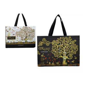 H.C.021-9066 Válltáska kétoldalas,33x10x25cm,műanyag,Klimt:Életfa