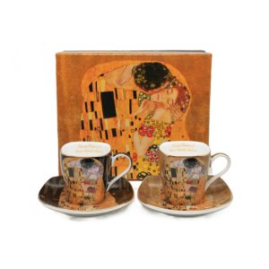 P.P.W24KL06-15224 Porceláncsésze+alj,100ml,2 személyes,Klimt:The Kiss
