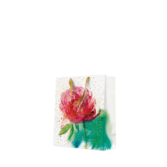 P.W.AGB1026603 Peony Watercolor papír ajándéktáska medium 20x25x10cm