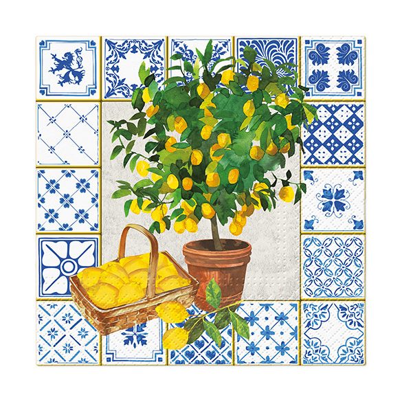 P.W.SDL145700 Citrus Tree papírszalvéta 33x33cm, 20 db-os