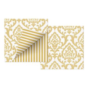 P.W.SDLD000409 Double Design Portuguese Tiles Stripe (gold) 33x33cm, 20 db-os