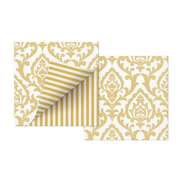 P.W.SDLD000409 Double Design Portuguese Tiles Stripe (gold) 33x33cm, 20 db-os