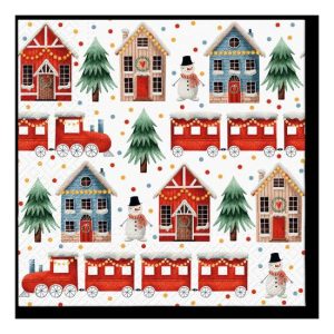 P.W.SDL236600 Cozy Christmas town papírszalvéta 33x33cm,20db-os