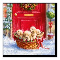   P.W.SDL236100 Christmas Puppies papírszalvéta 33x33cm,20db-os