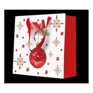 P.W.AGB2014110 Jingle Bells  papír ajándéktáska CD-s 17x17x6cm