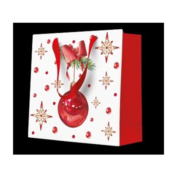 P.W.AGB2014110 Jingle Bells  papír ajándéktáska CD-s 17x17x6cm