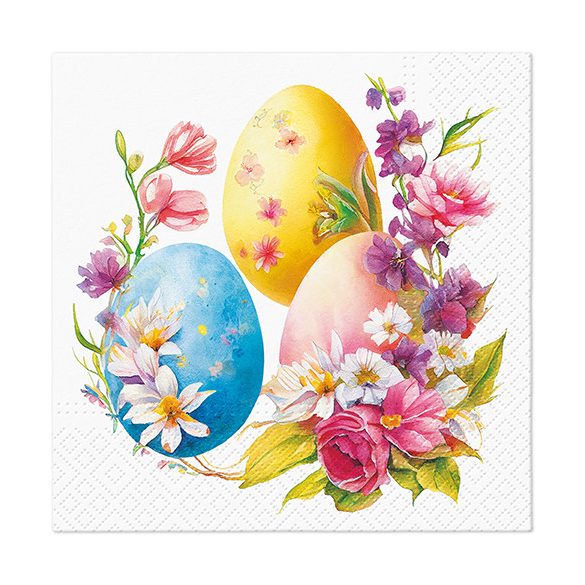 P.W.SDL146700 Egg Bouquet papírszalvéta 33x33cm, 20 db-os