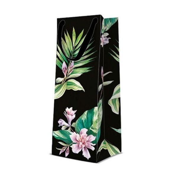 P.W.AGB1015204  Exotic Flowers papír ajándéktáska italos 12x37x10cm