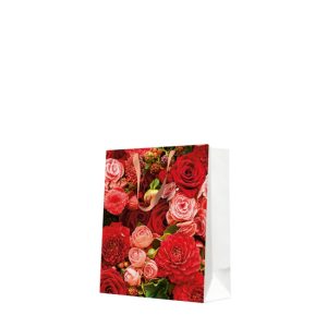 P.W.AGB1026703 Red Bouquet papír ajándéktáska medium 20x25x10cm