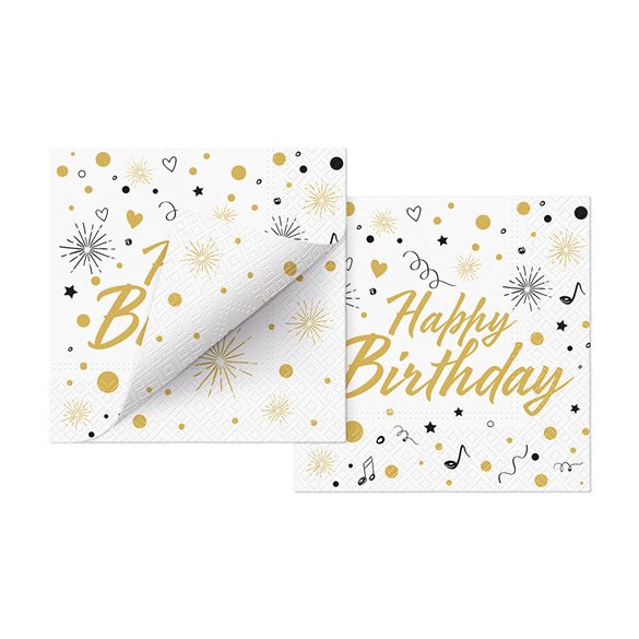 P.W.SDLD000900 Double Design Party Invitation papírszalvéta 33x33cm, 20db-os