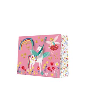 P.W.AGB1027506 Fairy Unicorn papír ajándéktáska horizontal 33,5x26,5x13cm