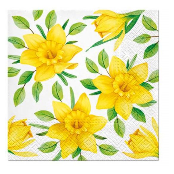 P.W.SDL121700 Daffodils in Bloom papírszalvéta 33x33cm,20 db-os