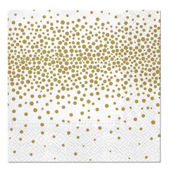 P.W.SDL098209 Confetti (gold) papírszalvéta 33x33cm,20db-os