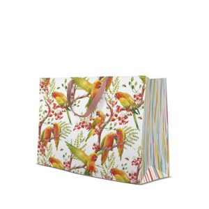 P.W.AGB1024306 Exotic Birds papír ajándéktáska horizontal 33,5x26,5x13cm