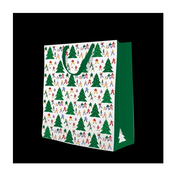 P.W.AGB2017402 Christmas hustle papír ajándéktáska big 30x41x12cm