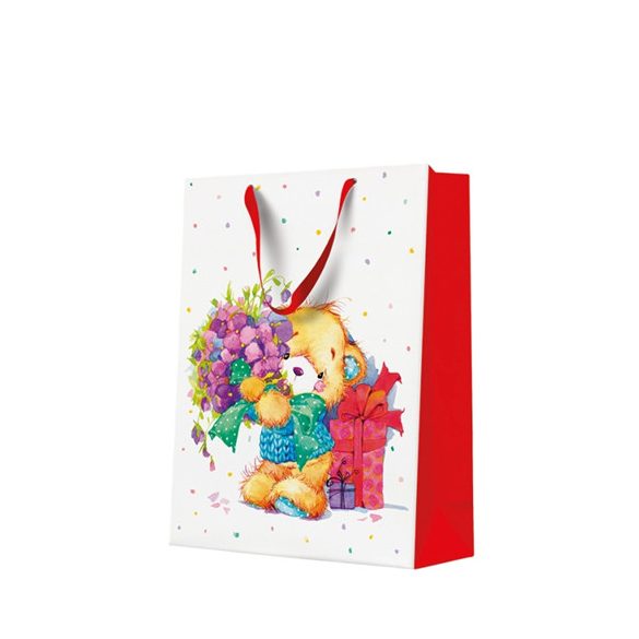 P.W.AGB1028002 Teddy Bear papír ajándéktáska big 30x41x12cm