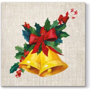 P.W.SDL012900 Jingle Bells papírszalvéta 33x33cm,20db-os