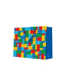   P.W.AGB1028306 Colorful Bricks papír ajándéktáska horizontal 33,5x26,5x13cm