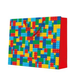 P.W.AGB1028301 Colorful Bricks papír ajándéktáska maxi 54x44x16cm