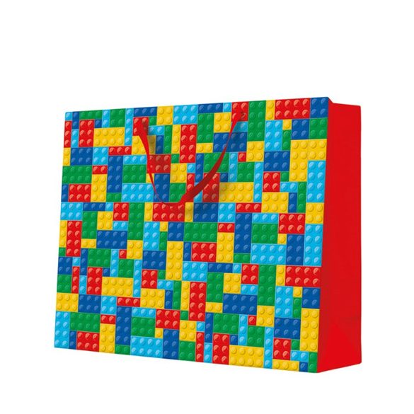 P.W.AGB1028301 Colorful Bricks papír ajándéktáska maxi 54x44x16cm