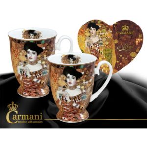 H.C.532-0805 Porcelán lábasbögreszett 2db-os, 280ml, Klimt:Adele Bloch