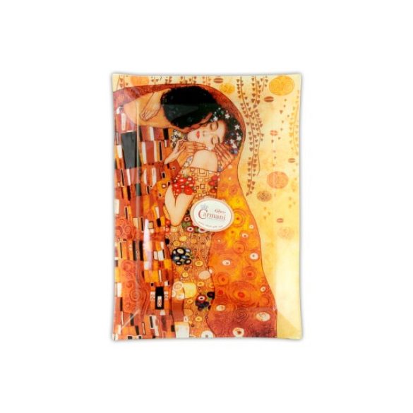 H.C.198-1021 Üvegtányér 28x20cm "Klimt:The Kiss"