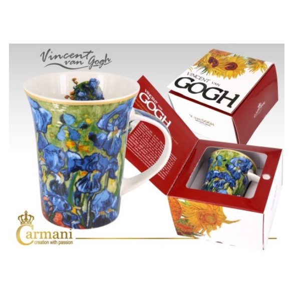 H.C.830-8105 Porcelánbögre dobozban  350ml, Van Gogh: Íriszek