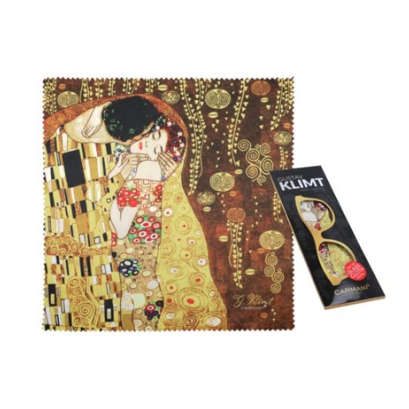 H.C.021-0513 Szemüvegtörlő kendő 20x20cm ,Klimt: The Kiss