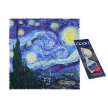   H.C.021-0529 Szemüvegtörlő kendő 20x20cm ,Van Gogh: Csillagos Éj