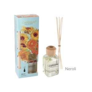 H.C.457-6401 Szobaillatosító 100ml-Van Gogh:Napraforgók dobozban,rattanpálcikával,narancsvirág