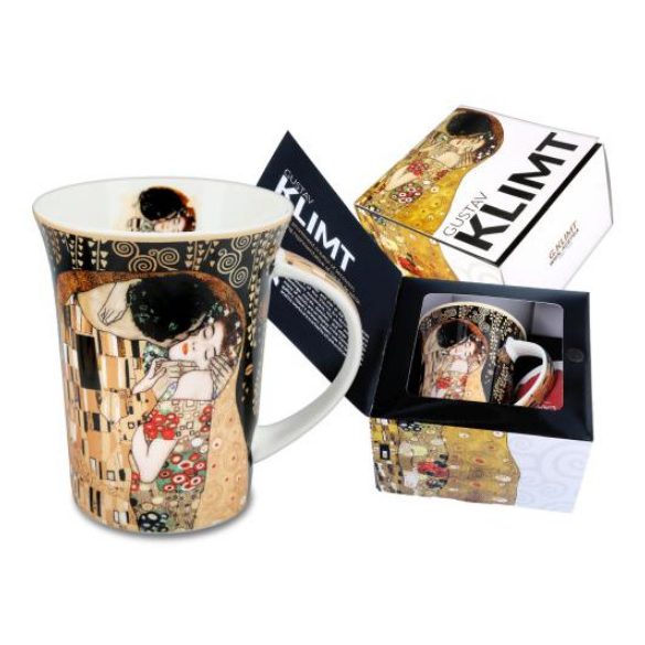 H.C.532-8121 Porcelánbögre Klimt dobozban,350ml,Klimt: The Kiss