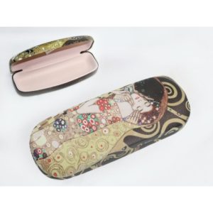 H.C.021-8211 Szemüvegtok 16x6,5x4cm műbőr/műanyag,Klimt: The Kiss