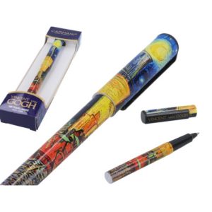 H.C.830-9009 Golyóstoll kupakkal, műanyag, Van Gogh: Kávéház éjjel