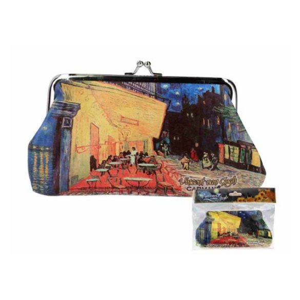 H.C.021-4709  Műbőr pénztárca 20x10x1cm,Van Gogh:Kávéház Éjjel