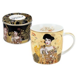 H.C.532-3105 Porcelánbögre 450ml fémdobozban,Klimt: Adele
