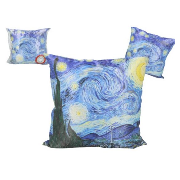 H.C.023-8040 Párna 45x45cm,polyester,Van Gogh: Csillagos éj