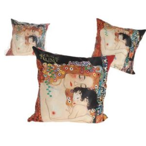 H.C.023-8006 Párna 45x45cm,polyester,Klimt: Anya gyermekével